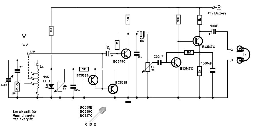 Easy to make regenerative SW receiver