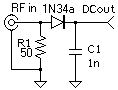 schematic: simplest square-law detector